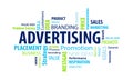 Advertising Word Cloud Royalty Free Stock Photo