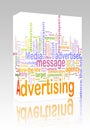 Advertising word cloud box package Royalty Free Stock Photo