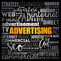 ADVERTISING word cloud concept Royalty Free Stock Photo