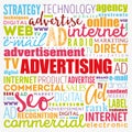 ADVERTISING word cloud, creative business concept background Royalty Free Stock Photo
