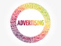 ADVERTISING word cloud, creative business concept background Royalty Free Stock Photo
