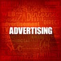 ADVERTISING word cloud, creative business concept background Royalty Free Stock Photo
