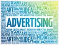 ADVERTISING word cloud, creative business concept background Royalty Free Stock Photo
