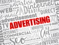ADVERTISING word cloud, creative business concept background Royalty Free Stock Photo
