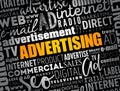 ADVERTISING word cloud, creative business concept background Royalty Free Stock Photo