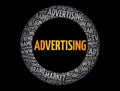 ADVERTISING word cloud, creative business concept background Royalty Free Stock Photo