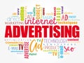 ADVERTISING word cloud, creative concept Royalty Free Stock Photo
