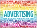 ADVERTISING word cloud, creative concept Royalty Free Stock Photo