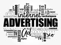 ADVERTISING word cloud, creative concept Royalty Free Stock Photo