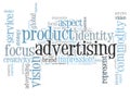 Advertising word cloud Royalty Free Stock Photo