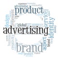 Advertising word cloud Royalty Free Stock Photo