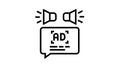 advertisment audio promotion line icon animation