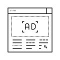advertisment audio promotion line icon vector illustration