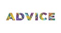 Advice Concept Retro Colorful Word Art Illustration Royalty Free Stock Photo