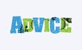 Advice Concept Stamped Word Art Illustration