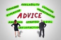 Advice concept watched by business people Royalty Free Stock Photo