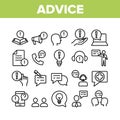 Advice Help Assistant Collection Icons Set Vector Royalty Free Stock Photo