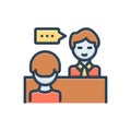 Color illustration icon for Advice, counsel and rede