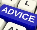 Advice Key Means Recommend Or Suggest Royalty Free Stock Photo