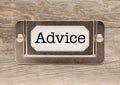 Advice Metal File Cabinet Label Frame on Wood