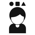 Advice person help icon simple vector. Therapy support