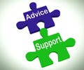 Advice Support Puzzle Means Help Assistance And FAQ