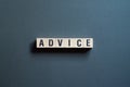 Advice - word concept on cubes Royalty Free Stock Photo