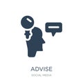 advise icon in trendy design style. advise icon isolated on white background. advise vector icon simple and modern flat symbol for