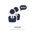 advise icon on white background. Simple element illustration from Social media marketing concept