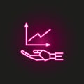 Advisor analysis neon style icon. Simple thin line, outline vector of robo icons for ui and ux, website or mobile application Royalty Free Stock Photo