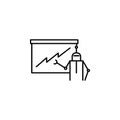 Advisor instructive report concept line icon. Simple element illustration. Advisor instructive report concept outline symbol desig Royalty Free Stock Photo