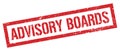 ADVISORY BOARDS red grungy rectangle stamp Royalty Free Stock Photo