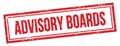 ADVISORY BOARDS text on red grungy vintage stamp Royalty Free Stock Photo