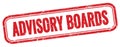 ADVISORY BOARDS text on red grungy vintage stamp Royalty Free Stock Photo