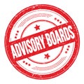 ADVISORY BOARDS text on red round grungy stamp Royalty Free Stock Photo