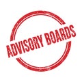 ADVISORY BOARDS text written on red grungy round stamp Royalty Free Stock Photo