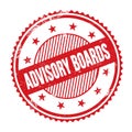 ADVISORY BOARDS text written on red grungy round stamp Royalty Free Stock Photo