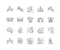 Advisory services line icons, signs, vector set, outline illustration concept Royalty Free Stock Photo