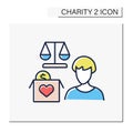 Advocacy charities color icon