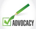 advocacy check mark sign concept