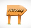 advocacy wood sign concept illustration