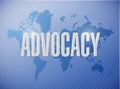 advocacy world sign concept illustration