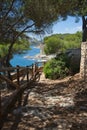 Pinets beach in Benisa, overlooking the PeÃÂ±on de Ifach in Calpe de Alicante in Spain