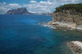 Advocat beach in Benisa, overlooking the PeÃÂ±on de Ifach in Calpe de Alicante in Spain