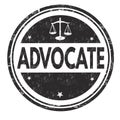 Advocate grunge rubber stamp