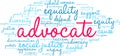 Advocate Word Cloud Royalty Free Stock Photo