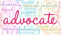 Advocate Word Cloud Royalty Free Stock Photo