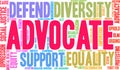 Advocate Word Cloud Royalty Free Stock Photo