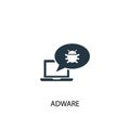 Adware icon. Simple element illustration