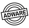 ADWARE stamp on white isolated